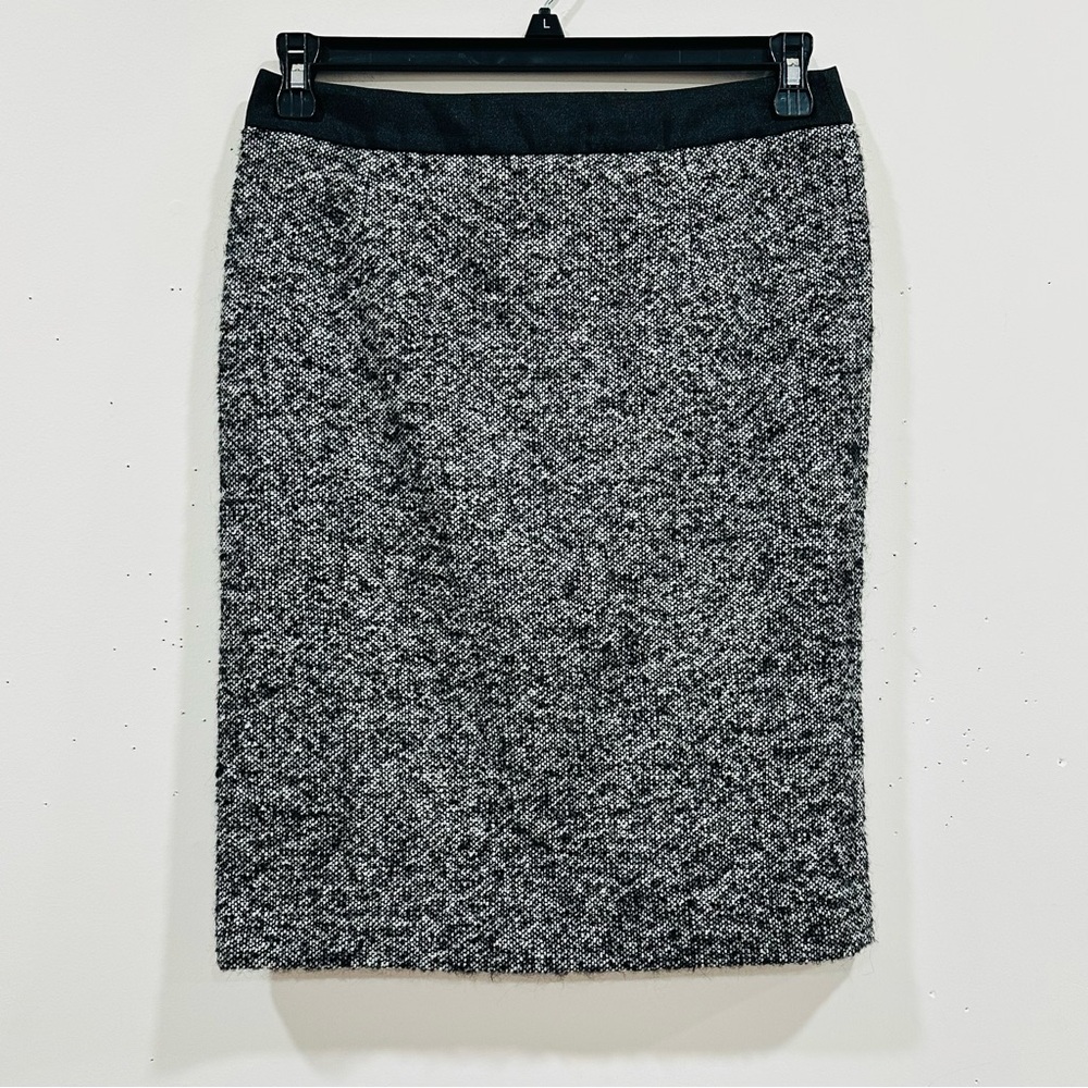 Boden gray black tweed wool blend pencil skirt ladies size 8